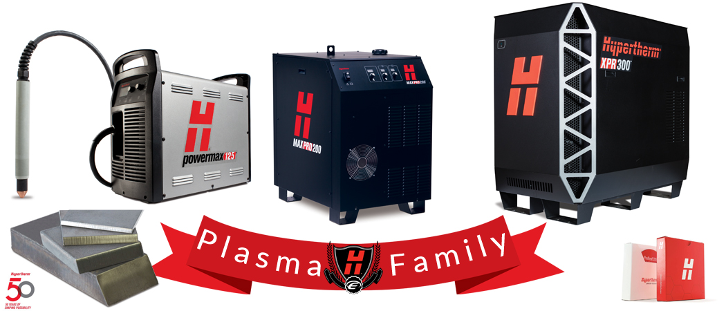 Hypertherm family of plasma cutting machinery